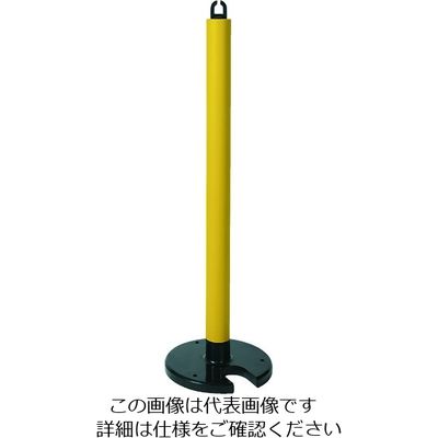 トラスコ中山 TRUSCO やわらかゴムポール イエロー 88cm アンカー穴10mm付 屋内型タイプ TGP-02A 1本（直送品）