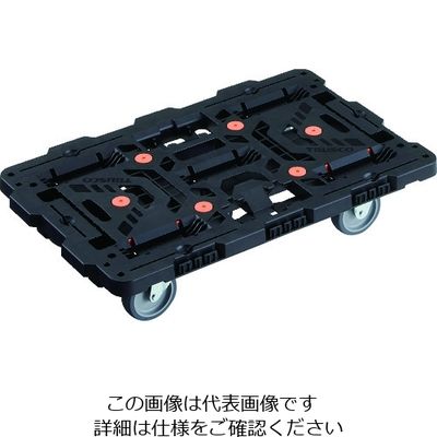 トラスコ中山 TRUSCO 連結式樹脂製平台車 ビートル 700X450 自在3輪 BT700J3-E100 1台 206-3286（直送品）