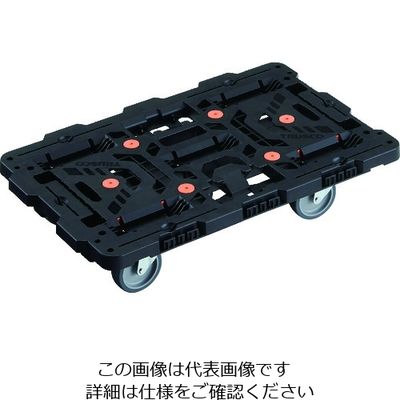 トラスコ中山 TRUSCO 連結式樹脂製平台車 ビートル 700X450 自在5輪 BT700J5-E100 1台 206-3288（直送品）