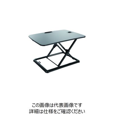 トラスコ中山 TRUSCO ガス圧式卓上PCデスク ウルトラスリム 黒 660×470 TMT201-BK 1台 206-5410（直送品）