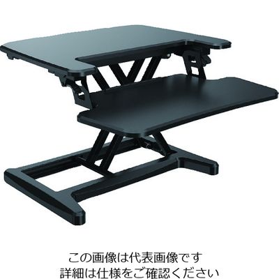 トラスコ中山 TRUSCO ガス圧式卓上PCデスク アルコーヴ 黒 550X415 キーボード置き付 TMT107SS-BK 1台（直送品）