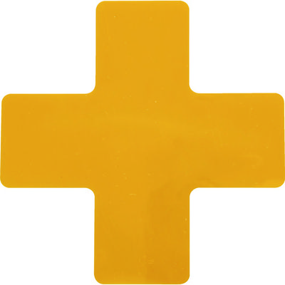 トラスコ中山 TRUSCO 耐久フロアサインズX型 Mサイズ 黄1枚(1シート) DFSX-Y 1袋(1枚) 206-7270（直送品）