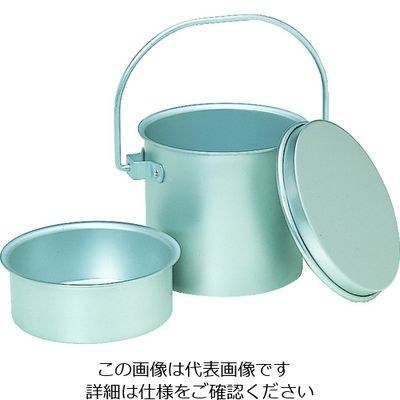 トラスコ中山 TRUSCO アルミ取手付容器 中皿付 143ΦX125 ARCKS-143 1個 206-8711（直送品）