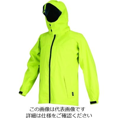 トラスコ中山 TRUSCO フードが回るストレッチレインスーツ ツバつき ライム LL NRSR-LM-LL 1着 207-1631（直送品）