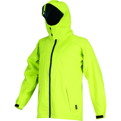 トラスコ中山 TRUSCO フードが回るストレッチレインスーツ ツバつき ライム 3L NRSR-LM-3L 1着 207-1628（直送品）