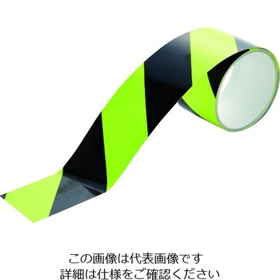 トラスコ中山 TRUSCO 蛍光トラ柄ラインテープ50mmx10m イエローxブラック KTL5010YBK 1巻 207-1898（直送品）