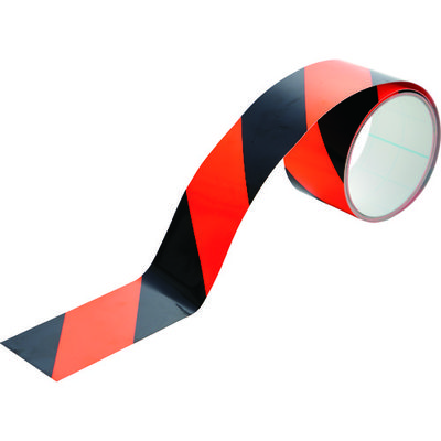 トラスコ中山 TRUSCO 蛍光トラ柄ラインテープ50mmx10m オレンジxブラック KTL5010OBK 1巻 207-1897（直送品）