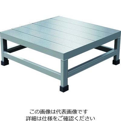 トラスコ中山 TRUSCO アルミ製溶接一体構造型作業台 一段(完成品) W600×D600×H250 WTDB-6625 1台（直送品）