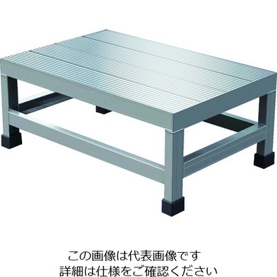 トラスコ中山 TRUSCO アルミ製溶接一体構造型作業台 一段(完成品) W600×D400×H250 WTDB-6425 1台（直送品）