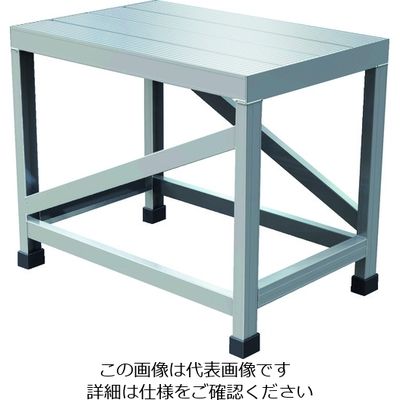 トラスコ中山 TRUSCO アルミ製溶接一体構造型作業台 一段(完成品) W600×D400×H500 WTDB-6450 1台（直送品）