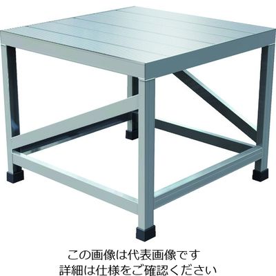 トラスコ中山 TRUSCO アルミ製溶接一体構造型作業台 一段(完成品) W600×D600×H500 WTDB-6650 1台（直送品）