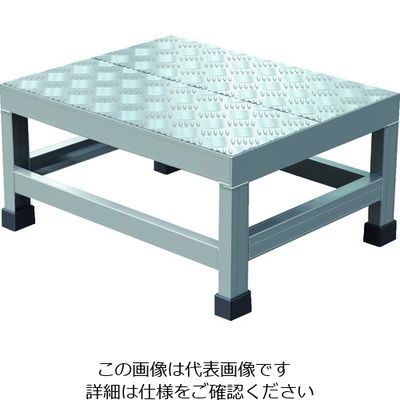 TRUSCO アルミ製溶接一体構造型作業台 縞板タイプ 一段(完成品) W500×D400×H250 WTDBC-5425 1台（直送品）