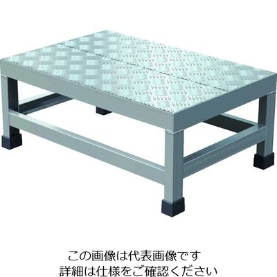 TRUSCO アルミ製溶接一体構造型作業台 縞板タイプ 一段(完成品) W600×D400×H250 WTDBC-6425 1台（直送品）