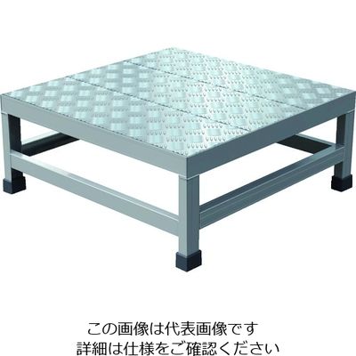 TRUSCO アルミ製溶接一体構造型作業台 縞板タイプ 一段(完成品) W600×D600×H250 WTDBC-6625 1台（直送品）