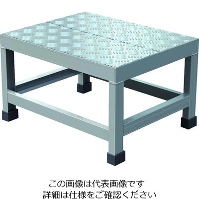 TRUSCO アルミ製溶接一体構造型作業台 縞板タイプ 一段(完成品) W500×D400×H300 WTDBC-5430 1台（直送品）