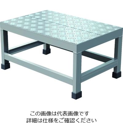 TRUSCO アルミ製溶接一体構造型作業台 縞板タイプ 一段(完成品) W600×D400×H300 WTDBC-6430 1台（直送品）