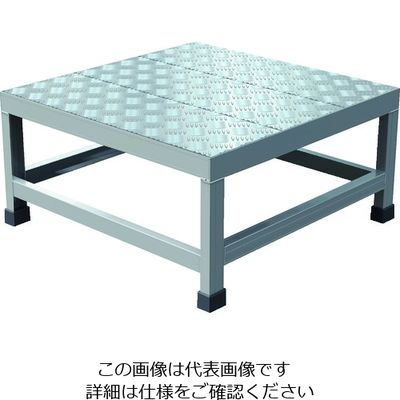 TRUSCO アルミ製溶接一体構造型作業台 縞板タイプ 一段(完成品) W600×D600×H300 WTDBC-6630 1台（直送品）