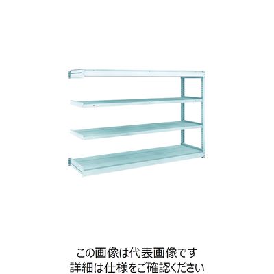 TRUSCO TUG型軽量ボルトレス棚 100kg 連結型 1840×474×H1200 4段 TUG100-46S-4B 1台(1個)（直送品）