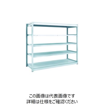TRUSCO TUG型軽量ボルトレス棚 100kg 単体型 1840×624×H1500 5段 TUG100-56L-5 1台(1個)（直送品）
