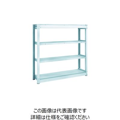 TRUSCO TUG型軽量ボルトレス棚 100kg 単体型 1240×324×H1200 4段 TUG100-44K-4 1台(1個)（直送品）