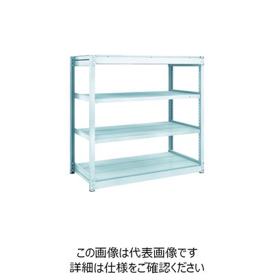 TRUSCO TUG型軽量ボルトレス棚 100kg 単体型 1240×624×H1200 4段 TUG100-44L-4 1台(1個)（直送品）