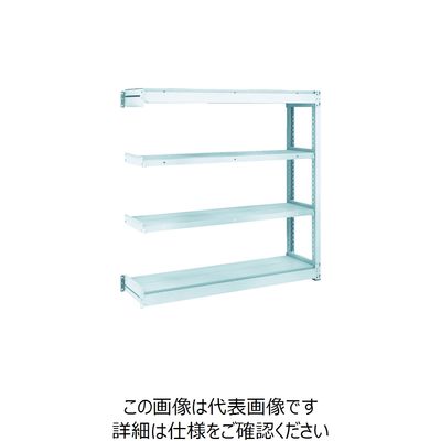 TRUSCO TUG型軽量ボルトレス棚 100kg 連結型 1240×324×H1200 4段 TUG100-44K-4B 1台(1個)（直送品）