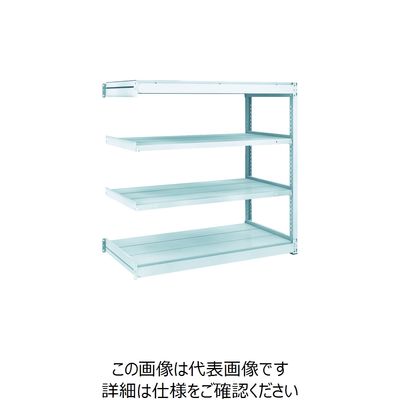 TRUSCO TUG型軽量ボルトレス棚 100kg 連結型 1240×624×H1200 4段 TUG100-44L-4B 1台(1個)（直送品）