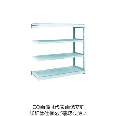 TRUSCO TUG型軽量ボルトレス棚 100kg 連結型 1240×474×H1200 4段 TUG100-44S-4B 1台(1個)（直送品）