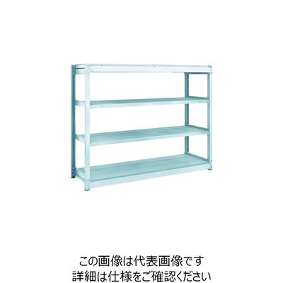 TRUSCO TUG型軽量ボルトレス棚 100kg 単体型 1540×474×H1200 4段 TUG100-45S-4 1台(1個)（直送品）