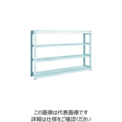 TRUSCO TUG型軽量ボルトレス棚 100kg 単体型 1840×324×H1200 4段 TUG100-46K-4 1台(1個)（直送品）