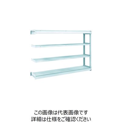 TRUSCO TUG型軽量ボルトレス棚 100kg 連結型 1840×324×H1200 4段 TUG100-46K-4B 1台(1個)（直送品）
