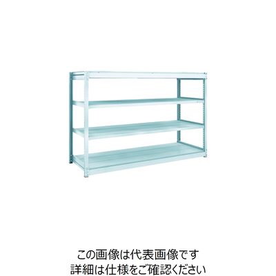 TRUSCO TUG型軽量ボルトレス棚 100kg 単体型 1840×624×H1200 4段 TUG100-46L-4 1台(1個)（直送品）