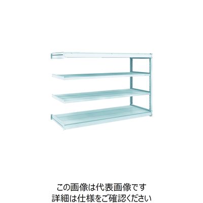 TRUSCO TUG型軽量ボルトレス棚 100kg 連結型 1840×624×H1200 4段 TUG100-46L-4B 1台(1個)（直送品）