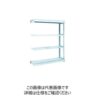 トラスコ中山 TRUSCO TUG型軽量棚100kg連結 1240X324XH1500 4段 TUG100-54K-4B 1台(1個)（直送品）