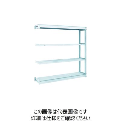 トラスコ中山 TRUSCO TUG型軽量棚100kg連結 1540X324XH1500 4段 TUG100-55K-4B 1台(1個)（直送品）