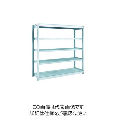 TRUSCO TUG型軽量ボルトレス棚 100kg 単体型 1540×474×H1500 5段 TUG100-55S-5 1台(1個)（直送品）