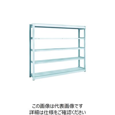 TRUSCO TUG型軽量ボルトレス棚 100kg 単体型 1840×324×H1500 5段 TUG100-56K-5 1台(1個)（直送品）