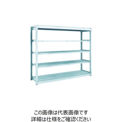 TRUSCO TUG型軽量ボルトレス棚 100kg 単体型 1840×474×H1500 5段 TUG100-56S-5 1台(1個)（直送品）