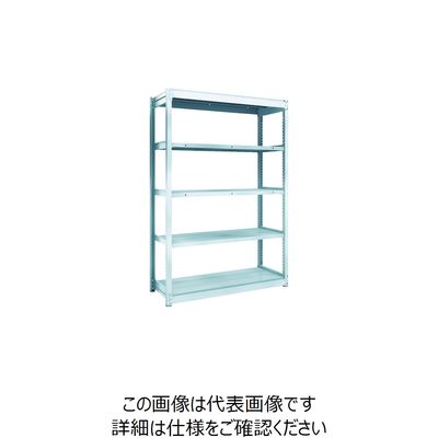 TRUSCO TUG型軽量ボルトレス棚 100kg 単体型 1240×474×H1800 5段 TUG100-64S-5 1台(1個)（直送品）