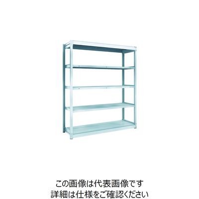 TRUSCO TUG型軽量ボルトレス棚 100kg 単体型 1540×474×H1800 5段 TUG100-65S-5 1台(1個)（直送品）