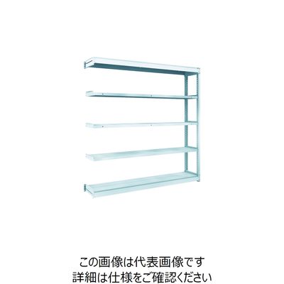 TRUSCO TUG型軽量ボルトレス棚 100kg 連結型 1840×324×H1800 5段 TUG100-66K-5B 1台(1個)（直送品）