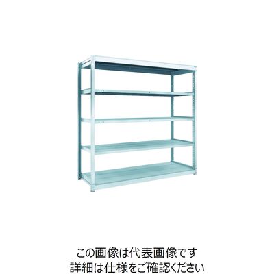 TRUSCO TUG型軽量ボルトレス棚 100kg 単体型 1840×624×H1800 5段 TUG100-66L-5 1台(1個)（直送品）