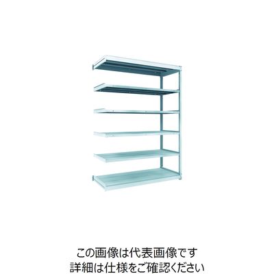 TRUSCO TUG型軽量ボルトレス棚 100kg 連結型 1540×624×H2100 6段 TUG100-75L-6B 1台(1個)（直送品）