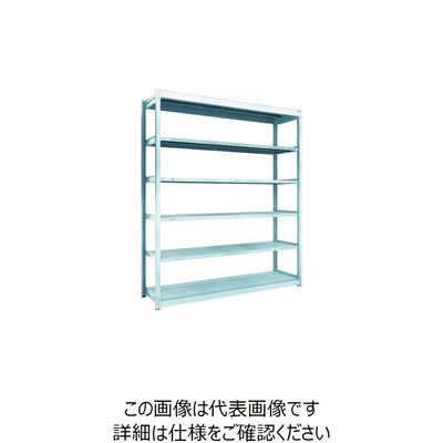 TRUSCO TUG型軽量ボルトレス棚 100kg 単体型 1840×474×H2100 6段 TUG100-76S-6 1台(1個)（直送品）