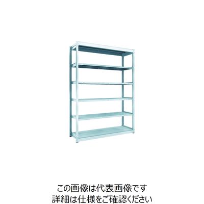 TRUSCO TUG型軽量ボルトレス棚 100kg 単体型 1540×474×H2100 6段 TUG100-75S-6 1台(1個)（直送品）