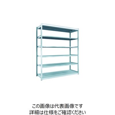 TRUSCO TUG型軽量ボルトレス棚 100kg 単体型 1840×624×H2100 6段 TUG100-76L-6 1台(1個)（直送品）