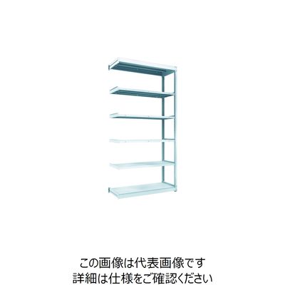 TRUSCO TUG型軽量ボルトレス棚 100kg 連結型 1240×474×H2400 6段 TUG100-84S-6B 1台(1個)（直送品）