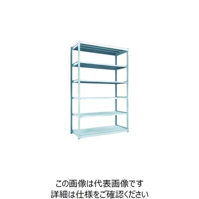 TRUSCO TUG型軽量ボルトレス棚 100kg 単体型 1540×624×H2400 6段 TUG100-85L-6 1台(1個)（直送品）