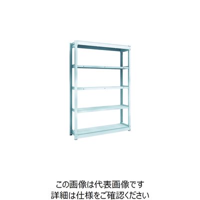 TRUSCO TUG型軽量ボルトレス棚 100kg 単体型 1240×324×H1800 5段 TUG100-64K-5 1台(1個)（直送品）