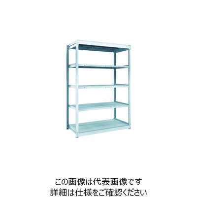 TRUSCO TUG型軽量ボルトレス棚 100kg 単体型 1240×624×H1800 5段 TUG100-64L-5 1台(1個)（直送品）